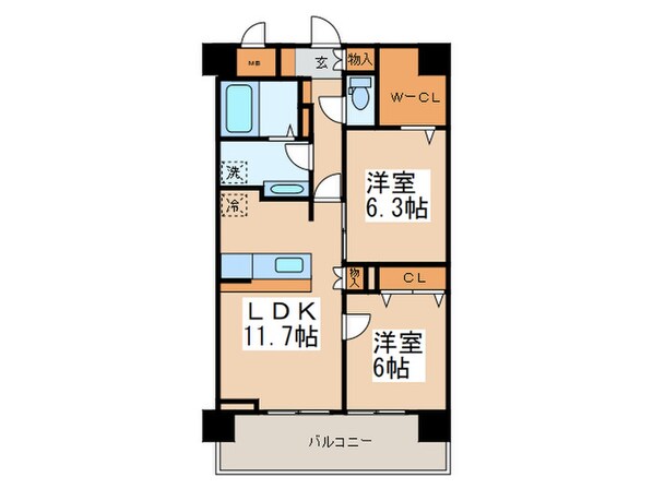 ＰＬＡＺＡ池尻Ⅰの物件間取画像